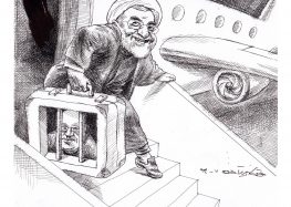 Cartoon 123: Jason Rezaian and Rouhani in New York