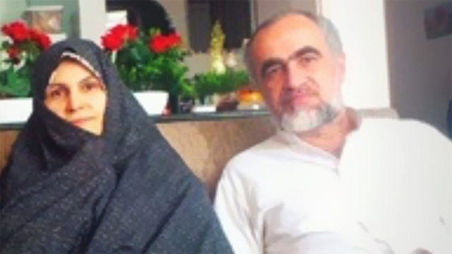Ahmad Montazeri (right) with his wife Zahra Amlashi.