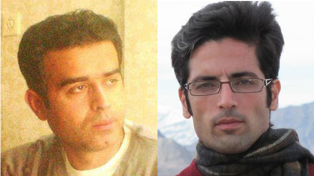 Political prisoners Majid Asadi (right) and Jafar Eghdami.