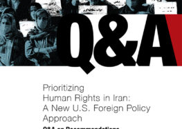 Q&A Prioritizing Human Rights in Iran: A New U.S. Foreign Policy Approach